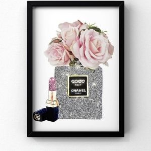 Chanel 8 1/2"x11" Framed Wall Art